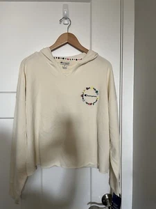 Champion Sweatshirt NWT French Terry Cream Floral Embroidered Womens Size Medium - Picture 1 of 9
