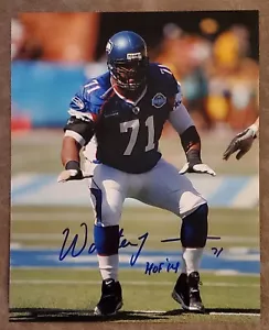 WALTER JONES SIGNED SEATTLE SEAHAWKS 8x10 PHOTO PRO BOWL NFL HOF FOOTBALL - Picture 1 of 1