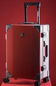Andiamo Classico with Built-in TSA Lock Zipperless 20 Inch Carry On Red Ruby - Picture 1 of 7