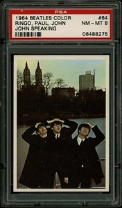 1964 Beatles Color PSA 8 #64 LAST CARD Ringo Paul McCartney John Lennon Topps - Picture 1 of 3