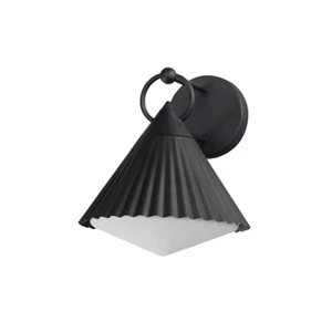 Maxim Lighting Odette 1 Light 12" Outdoor Wall Mount, Black/White - 35134WTBK - Picture 1 of 1