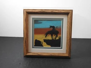 Auténtico indio nativo americano pintura en arena certificado de autenticidad Edgar Josea Navajo W12 - Imagen 1 de 12