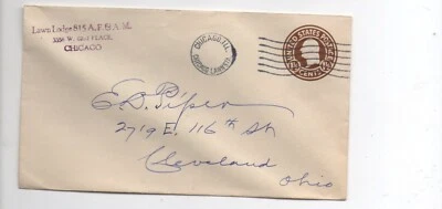 United States entire U481 Chicago Illinois to Cleveland Ohio lot c - Image 1 of 2