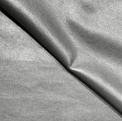 Soft Leather Look Fabric - Metallic Silver - Faux Leather Craft Fabric Material - Image 1 of 3