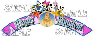 Disney World Magic Kingdom Eingangsschild Sammelalbum Verzierung Stanzstück - Bild 1 von 1