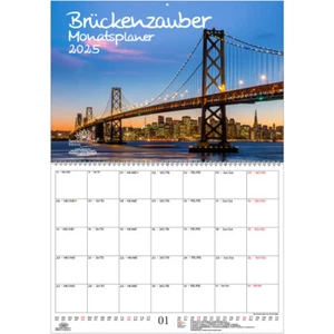Brückenzauber Planer DIN A2 Kalender für 2025 Brücke Brücken - Seelenzauber - Bild 1 von 1