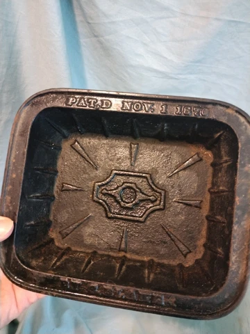 Vintage Cast Iron Victorian Hall Tree Umbrella Drip Pan C.Blake Patent 1870 Cover