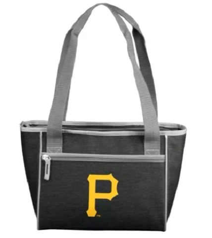 Pittsburgh Pirates Insulated Cooler Lunch Tote Bag 16 Can Crosshatch Cover
