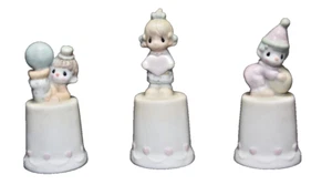 Enesco Thimbles Precious Moments Mini Clowns 80s  Lot of 3 Figurines - Picture 1 of 5