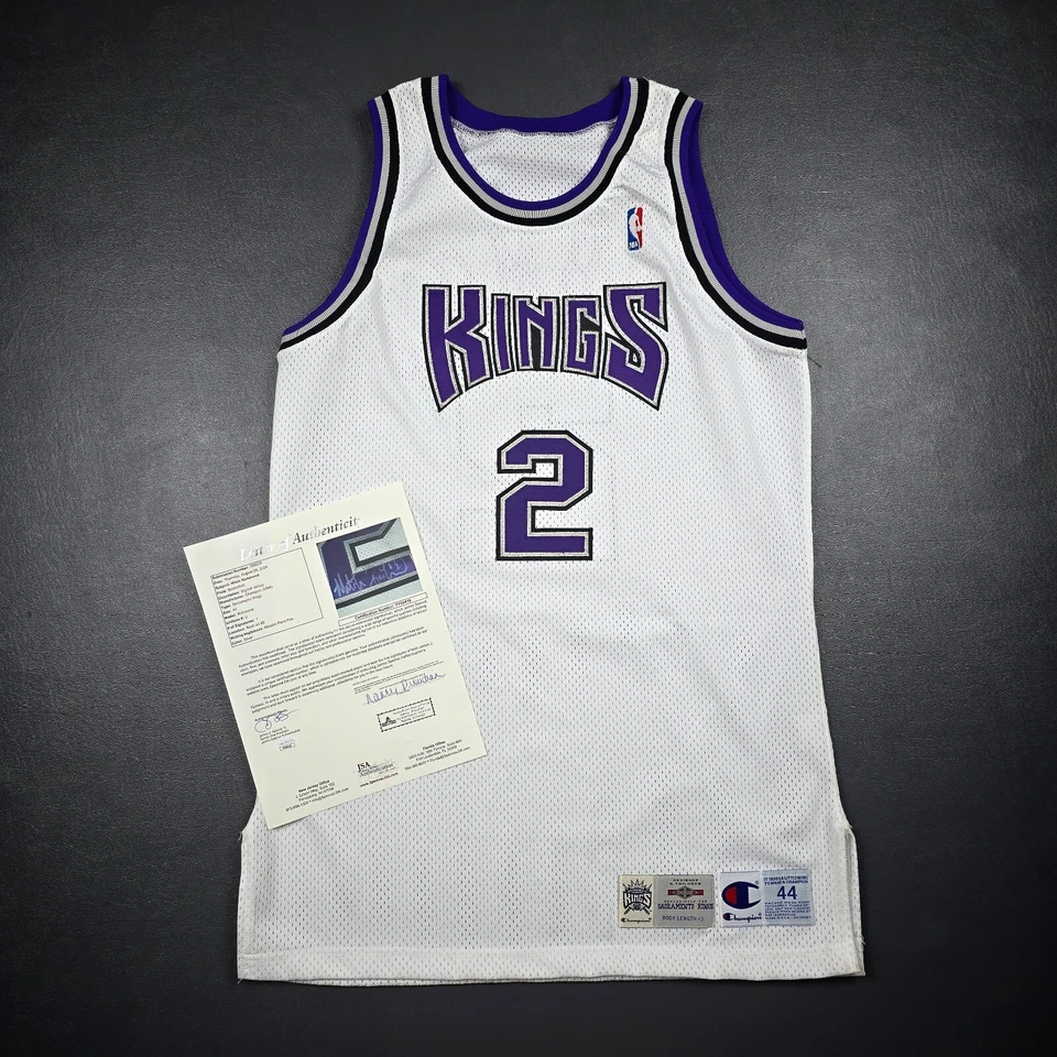 100% Authentic Mitch Richmond Signed Champion Kings Pro Cut Game Jersey JSA LOA - Image 1 of 4