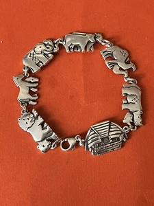 James Avery Retired Sterling Silver RARE Noah’s Arc Bracelet 7.5” - Picture 1 of 2