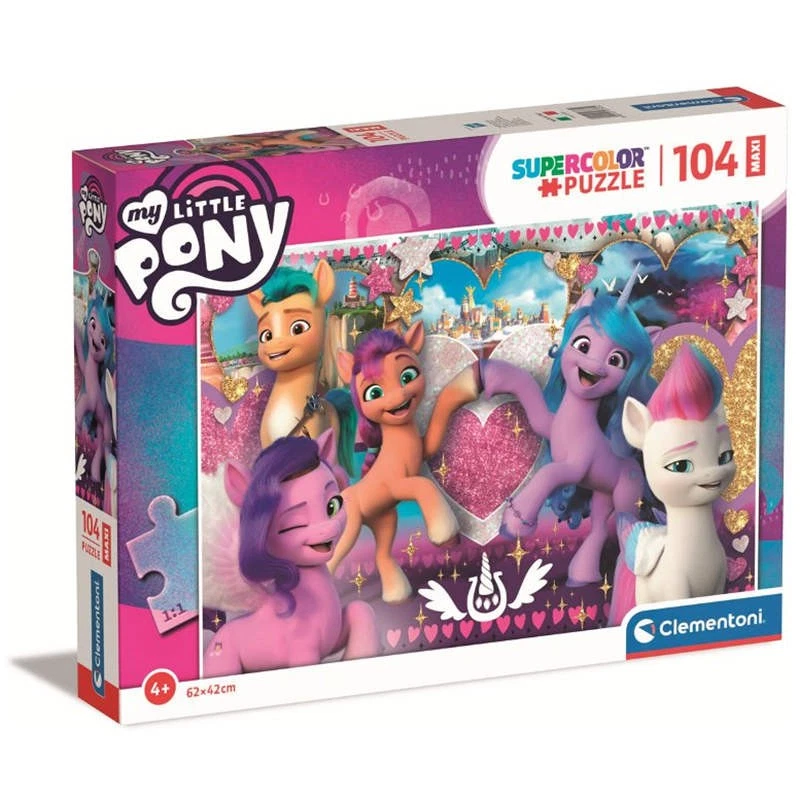 PUZZLE 104 MAXI LITTLE PONY CLEMENTONI - Immagine 1 di 1