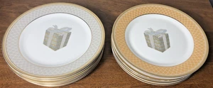 12 Lillian Vernon Christmas/Birthday Presents Salad/Dessert Plates 8" - Picture 1 of 7