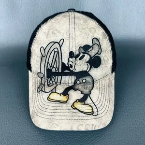 Cappello Topolino Steamboat Willie Parchi Disney stile vintage berretto da baseball denim - Foto 1 di 13