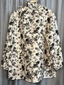 Nueva Blusa Tuckernuck Floral Rosas Desteñidas Bouvier Talla XXL - Imagen 1 de 7