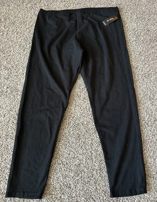NWT Style & Co Women Plus Size 3X (Measure 36X28) Black Knit Rhinestone Leggings - Image 1 of 4