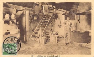 Suisse - Intérieur de chalet - Gruyère (FR) Ed. Ch. Morel 562B - Imagen 1 de 2