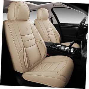 Full Coverage Leather Car Seat Covers Full Set Universal Fit for Most Cars - Picture 1 of 7