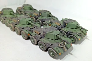 6 X Corgi Toys Saladin Armoured Cars Made In Hong Kong - Painted & Weathered - Picture 1 of 18