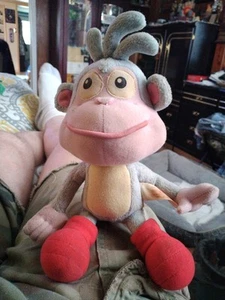 2001 Fisher Price Dora The Explorer Boots Monkey Talking 10" Plush Poseable Vtg - Picture 1 of 4