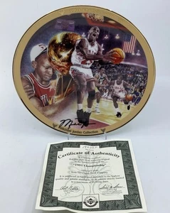 Michael Jordan "1991 NBA CHAMPIONSHIP" Plate Bradford Exchange Upper Deck w/COA - Picture 1 of 4
