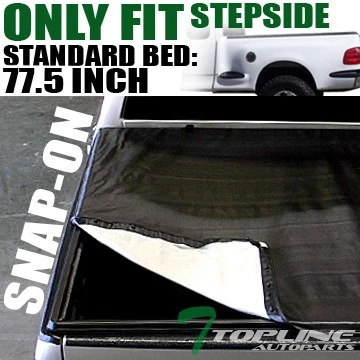Topline For 1997-2004 Ford F150 6.5 Ft Bed Flareside Hidden Snap Tonneau Cover Foto 1 de 4