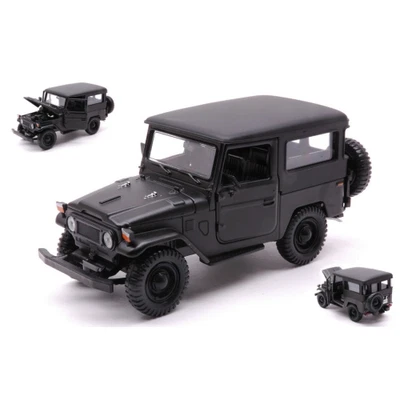 TOYOTA FJ40 1974 HARD TOP MATT BLACK 1:24 Motormax Auto Stradali Modellino Nuovo - Immagine 1 di 4
