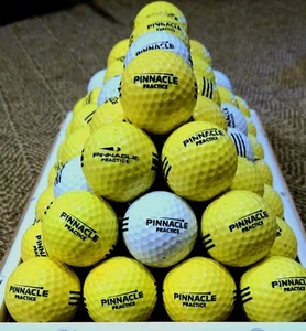 50 Pinnacle Practice Golf Balls 4A (Yellow) Free Shipping - Picture 1 of 3