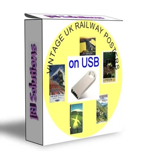 Vintage UK Railway Posters, USB Art & Craft , Historic trains picture collection - Picture 1 of 1