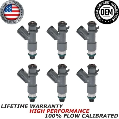 Оригинальный набор из 6 новых топливных форсунок Denso подходит для Honda Accord Crosstour 08–17 годов выпуска 3,5 л V6 - Изображение 1 из 4
