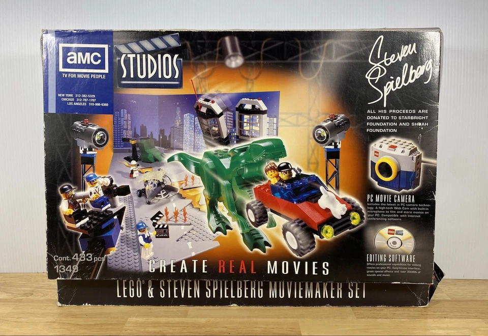 LEGO Studios: Conjunto de Cineasta Steven Spielberg (1349) Bolsas Seladas NOVO NA CAIXA RARAS! - Imagem 1 de 4