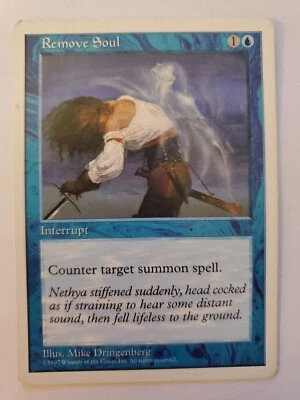 MTG Magic The Gathering Card Remove Soul Interrupt Blue 1997 - Image 1 of 2