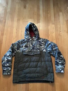 LL Bean Signature Camo Jacket Mens Large Downtek Goose Half Zip Winter Coat - Picture 1 of 12
