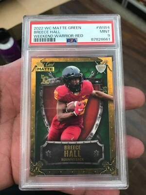 2022 wild card breece hall weekend warrior red /5 rc psa 9 - Image 1 of 3