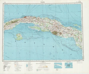 Russian Soviet Military Topographic Map - LA HABANA (Cuba),1:1 000 000, ed. 1963 - Picture 1 of 3