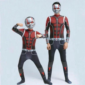 Ant-Man Kids Boys Suit Deluxe Superhero Scott Lang Halloween Cosplay Costumes - Picture 1 of 12