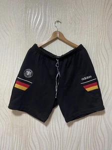 GERMANY FOOTBALL SOCCER SQUAD COTTON SHORTS ADIDAS sz XL MEN BLACK VINTAGE - Picture 1 of 14