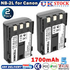 2x 1700mAh NB-2L NB-2LH Battery for Canon EOS 350D 400D PowerShot Digital Camera