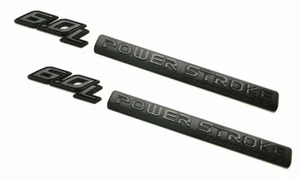 4pcs 6.0L Powerstroke Emblem for 6.0 L POWER STROKE Turbo Side Badge Black - Picture 1 of 5