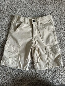 Wrangler Boys Cargo Shorts Straight Canvas with Adjustable Waist, Brown Size 5R - Picture 1 of 10