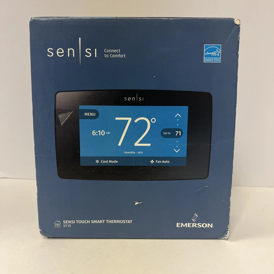 EMERSON Sensi Touch Wi-Fi Smart Thermostat, Touchscreen Color Display - Image 1 of 4