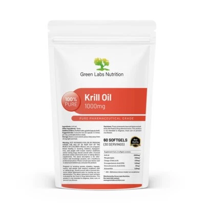 Antarctic Krill Oil 1000mg Softgels – Omega-3, Antioxidant & Anti-Aging Support - Image 1 of 4