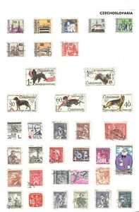Colección Checoslovaquia 3 páginas álbum usado - Imagen 1 de 3