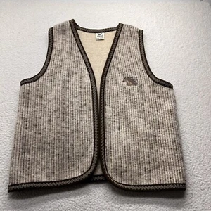 Monarca Vest Unisex Extra Large Brown Wool Embroidered Horse Outdoor Hiking - Picture 1 of 7
