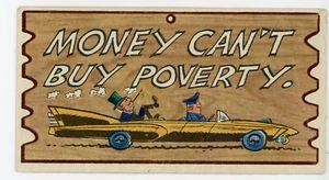 1959 Topps Wacky Plak Money Can't Buy Povery #2 en muy buena condición - Imagen 1 de 1