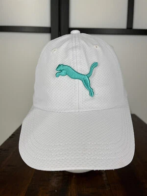 PUMA Hat Cap Strap Back Adult One Size White Blue Embroidered 100% Polyester - Изображение 1 из 4