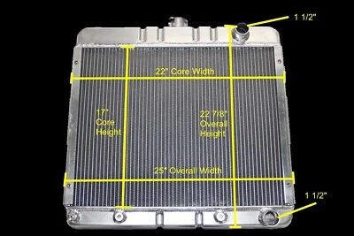 Radiador de aluminio KKS 3 filas para 68-73 Plymouth Valiant 71-73 Dodge Dart L6 V6 Foto 1 de 4