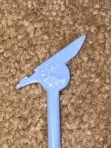 CMA Central Mountain Air Swizzle Stick Drink Stirrer Blue Plastic Bird Globe - Picture 1 of 4