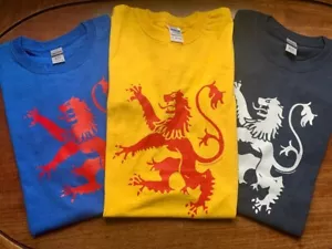 RAMPANT LION DESIGN PRINTED ONTO A TEE SHIRT SCOTLAND SCOTTISH SCOTS - Picture 1 of 4