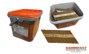 KMR 3.1/90MM 34 DEGREE PAPER COLLATED GALVANISED SCREW STRIP NAILS - Picture 1 of 4